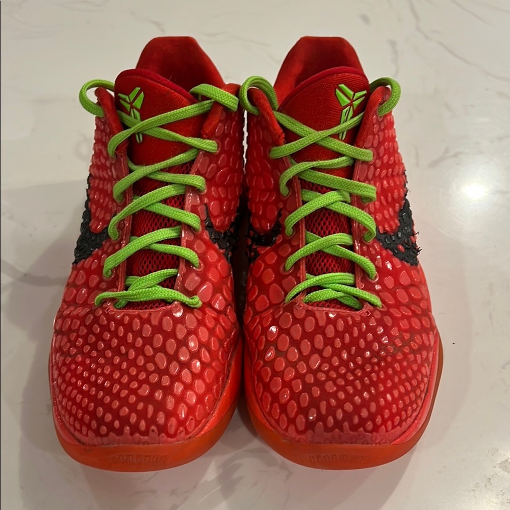 Kids Red and Green Basketball Shoes